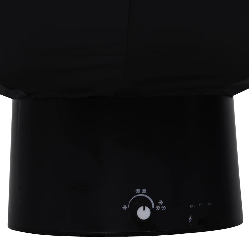 vidaXL Snowing Christmas Tree with Umbrella Base Black 75 cm PVC