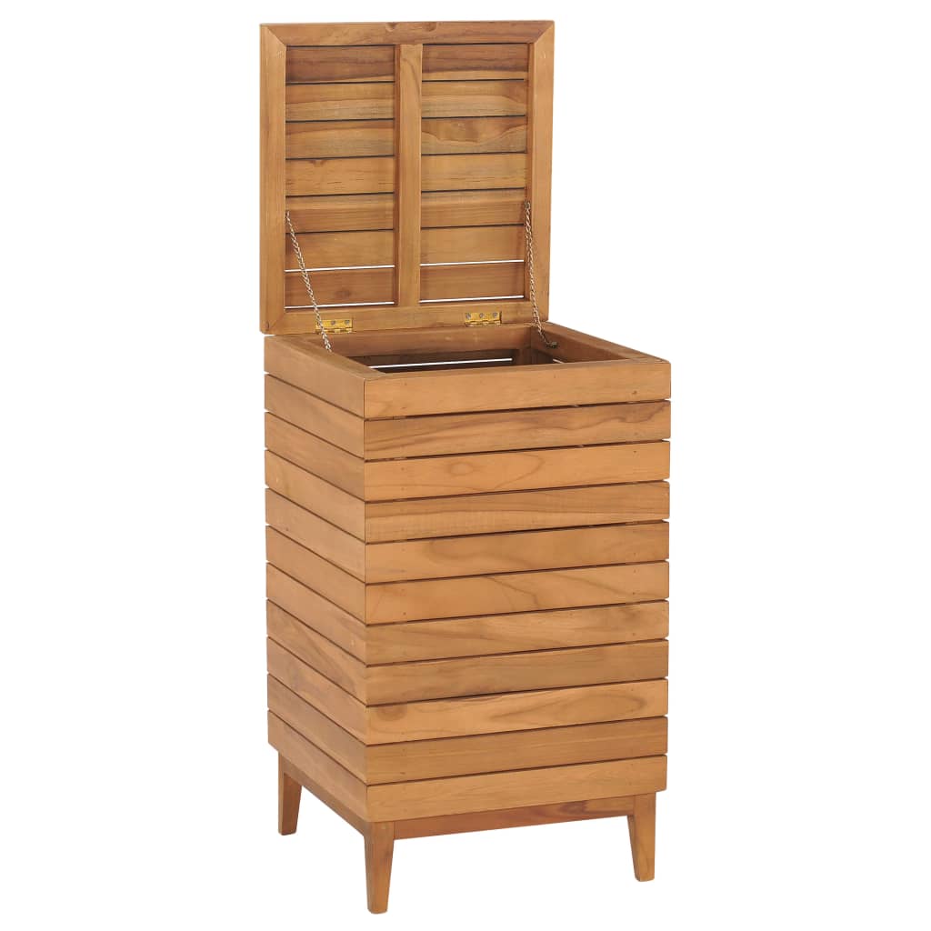 vidaXL Laundry Basket 40x40x70 cm Solid Teak Wood