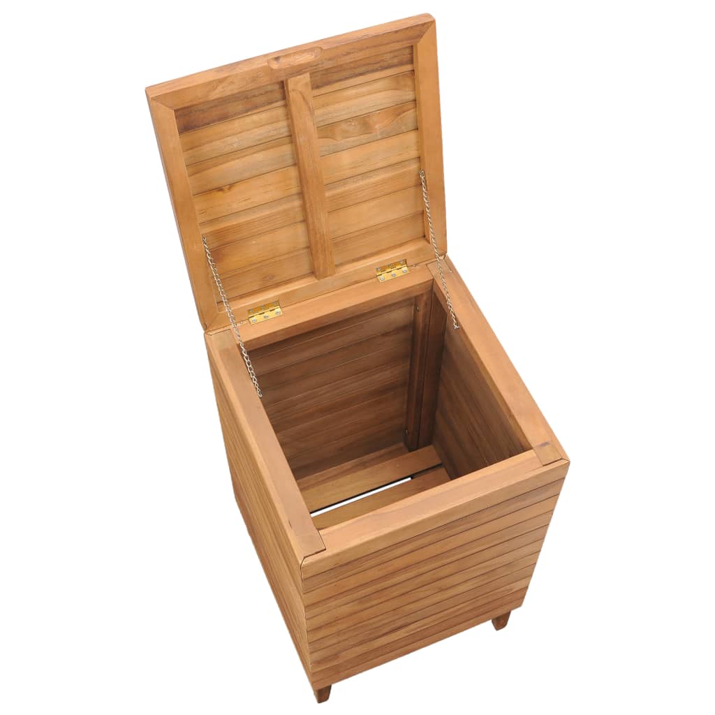 vidaXL Laundry Basket 40x40x70 cm Solid Teak Wood