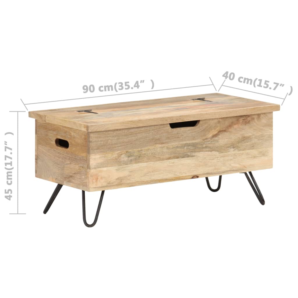 vidaXL Chest 90x40x45 cm Solid Mango Wood