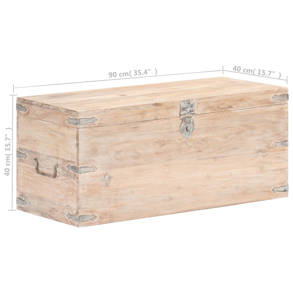 vidaXL Chest 90x40x40 cm Solid Acacia Wood