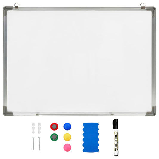 vidaXL Magnetic Dry-erase Whiteboard White 90x60 cm Steel