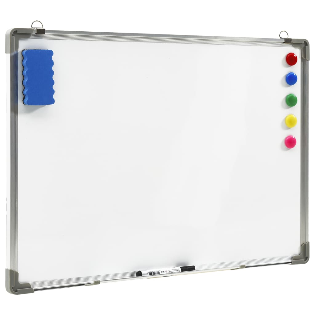 vidaXL Magnetic Dry-erase Whiteboard White 90x60 cm Steel