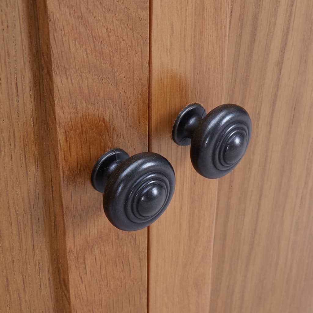 vidaXL Bookcase with 2 Doors 90x30x200 cm Solid Oak Wood