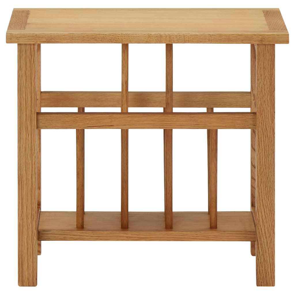 vidaXL Magazine Table 45x27x42 cm Solid Oak Wood