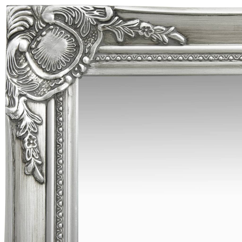 vidaXL Wall Mirror Baroque Style 40x40 cm Silver