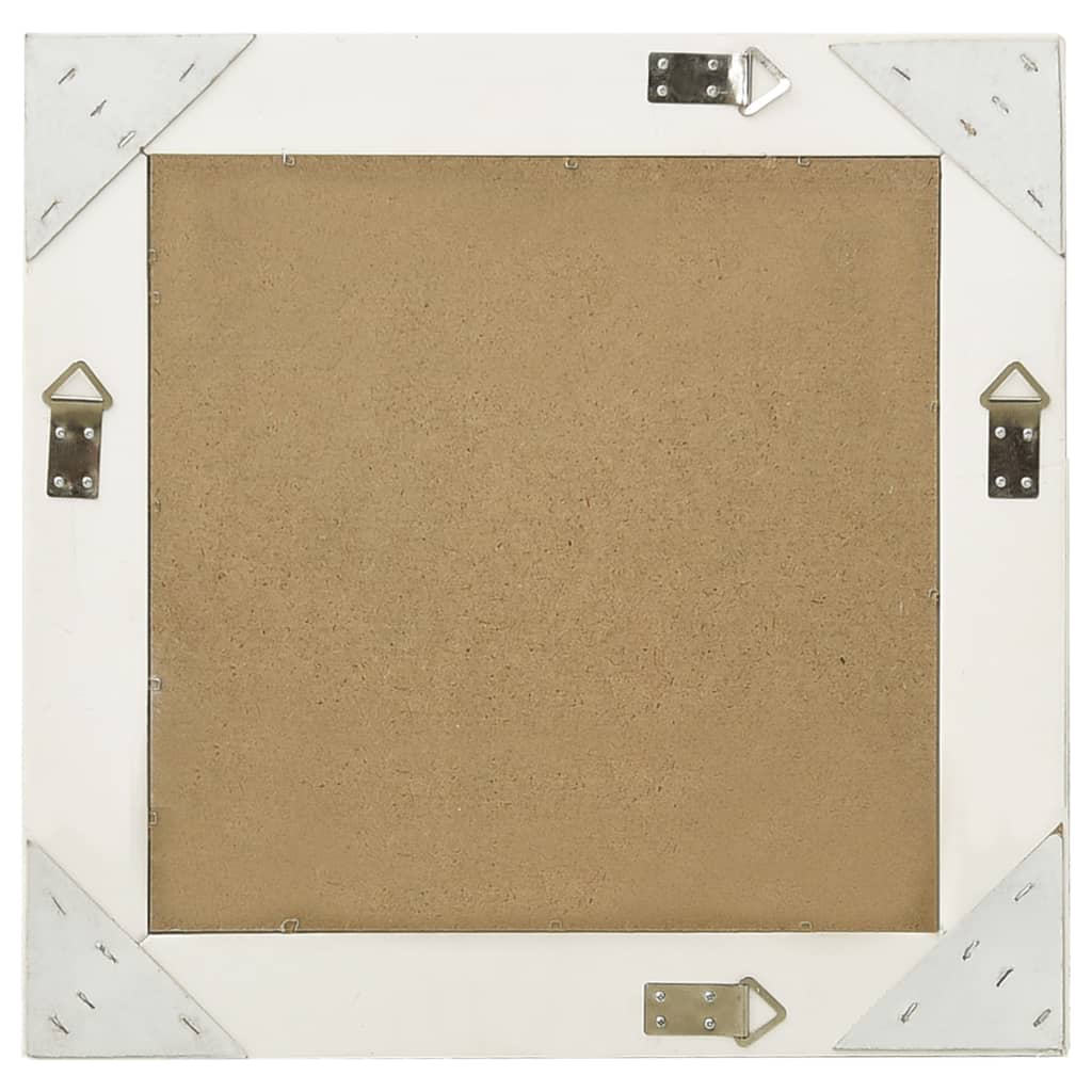vidaXL Wall Mirror Baroque Style 50x50 cm White