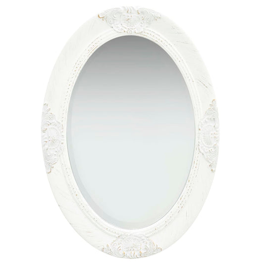 vidaXL Wall Mirror Baroque Style 50x70 cm White