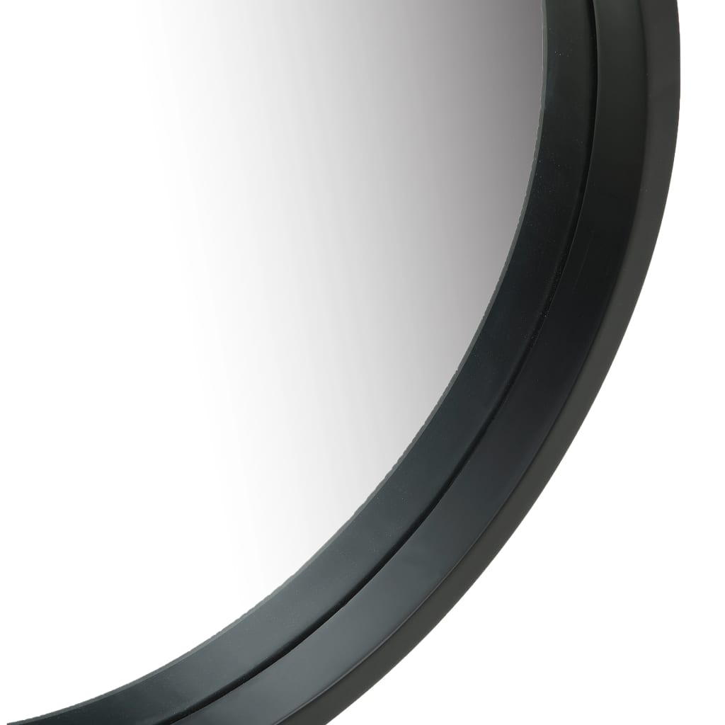 vidaXL Wall Mirror with Strap 50 cm Black