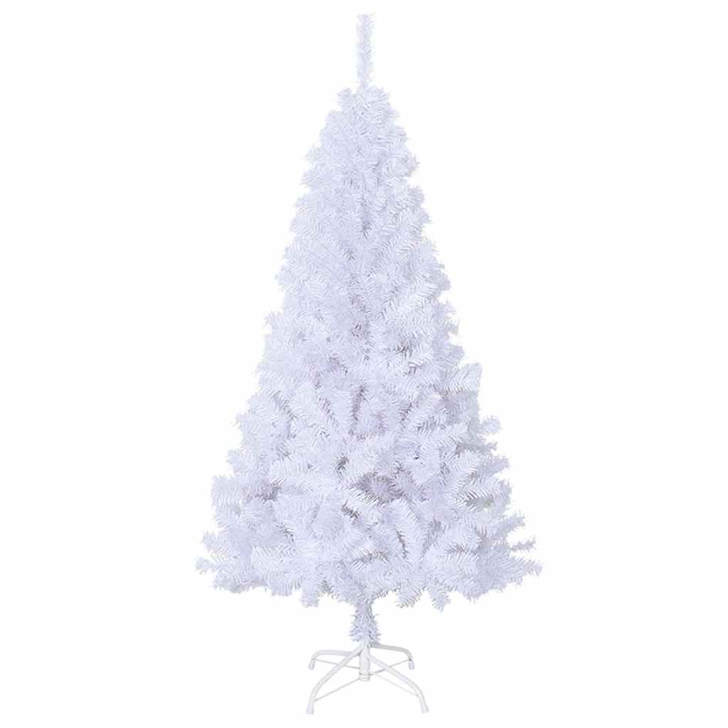 vidaXL Artificial Christmas Tree with Thick Branches White 150 cm PVC