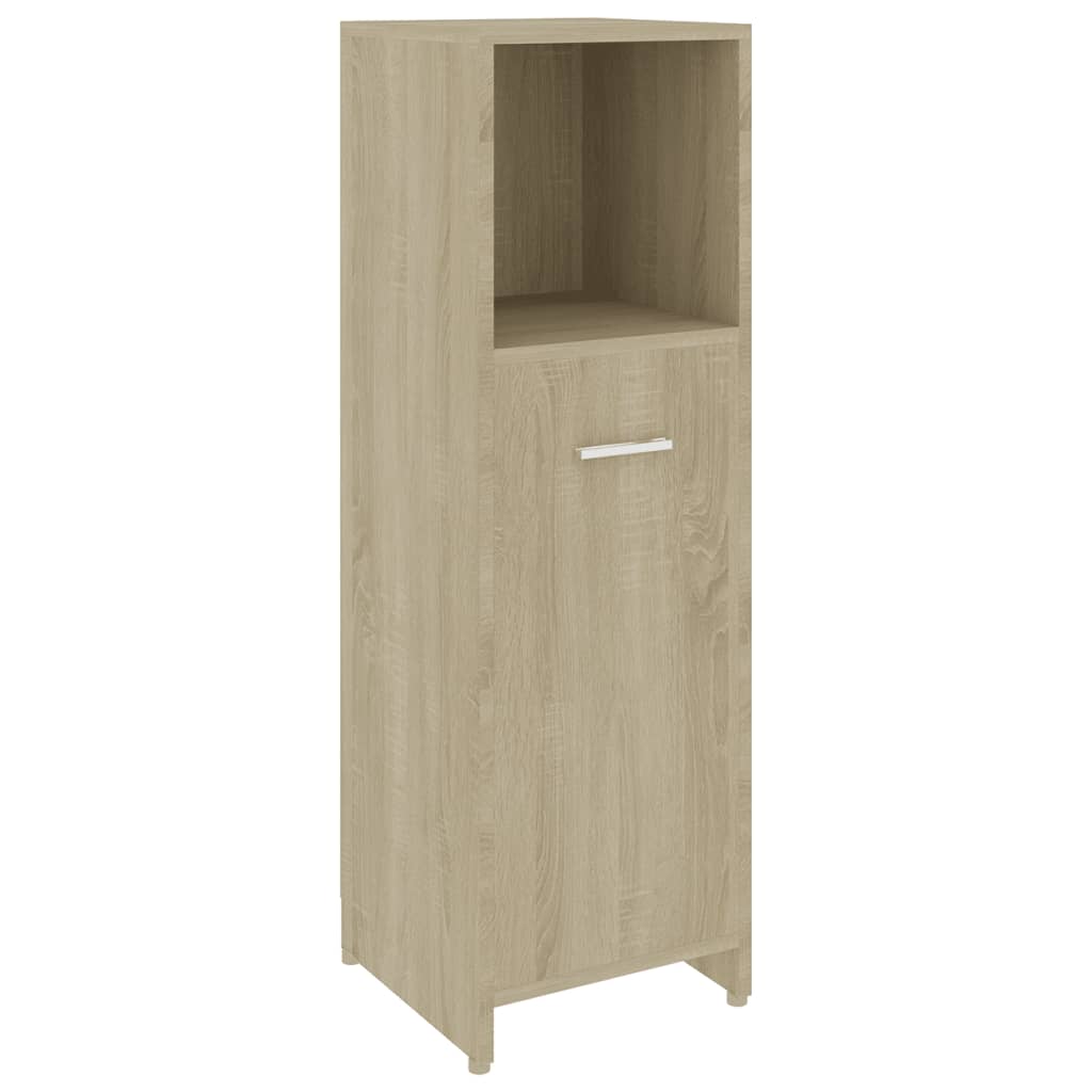 vidaXL Bathroom Cabinet Sonoma Oak 30x30x95 cm Engineered Wood