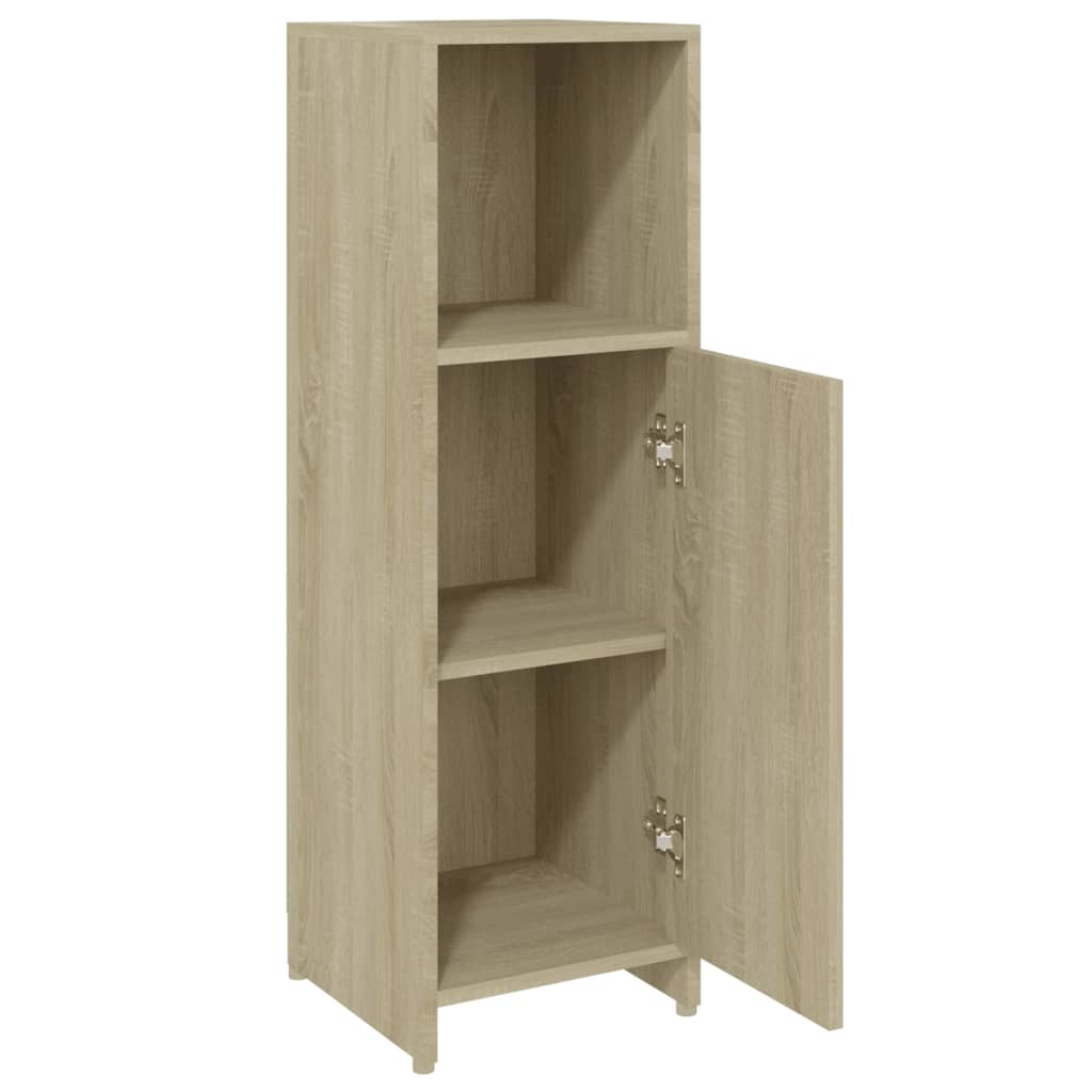 vidaXL Bathroom Cabinet Sonoma Oak 30x30x95 cm Engineered Wood
