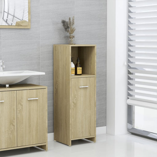 vidaXL Bathroom Cabinet Sonoma Oak 30x30x95 cm Engineered Wood