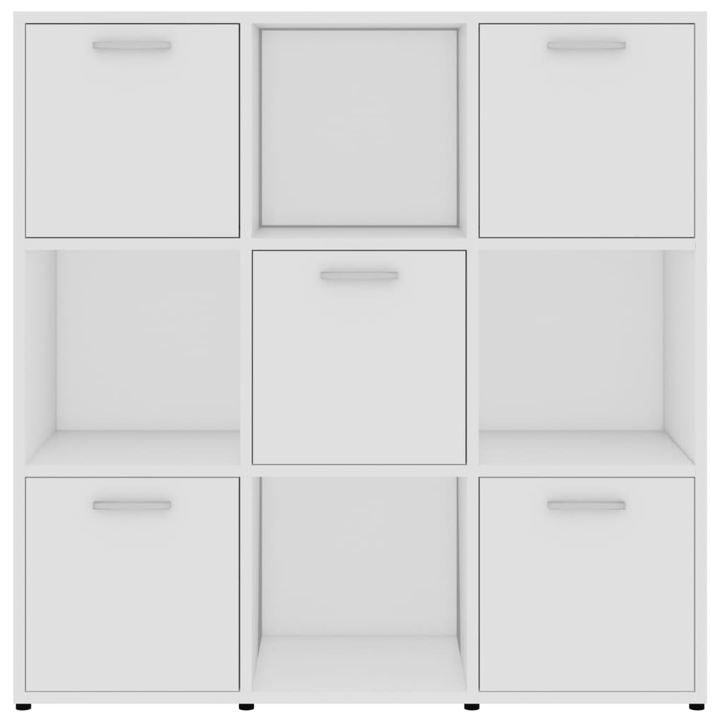 vidaXL Book Cabinet White 90x30x90 cm Engineered Wood