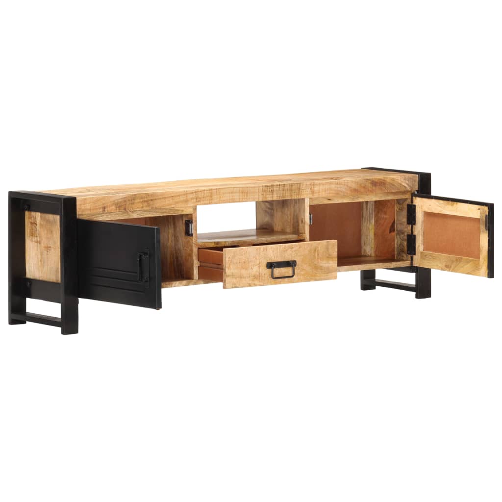 vidaXL TV Cabinet 140x30x40 cm Rough Mango Wood
