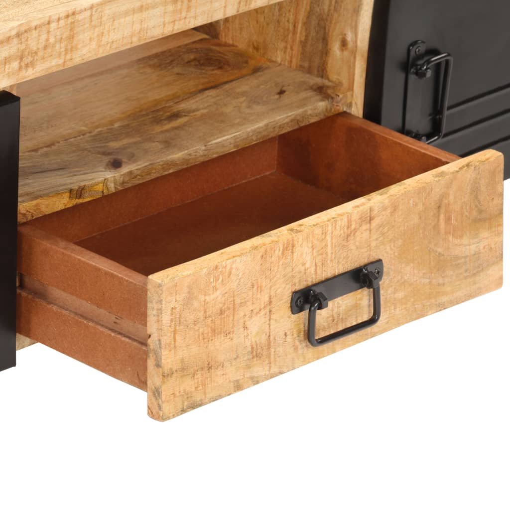 vidaXL TV Cabinet 140x30x40 cm Rough Mango Wood
