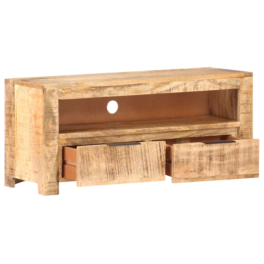 vidaXL TV Cabinet 90x30x40 cm Solid Rough Mango Wood