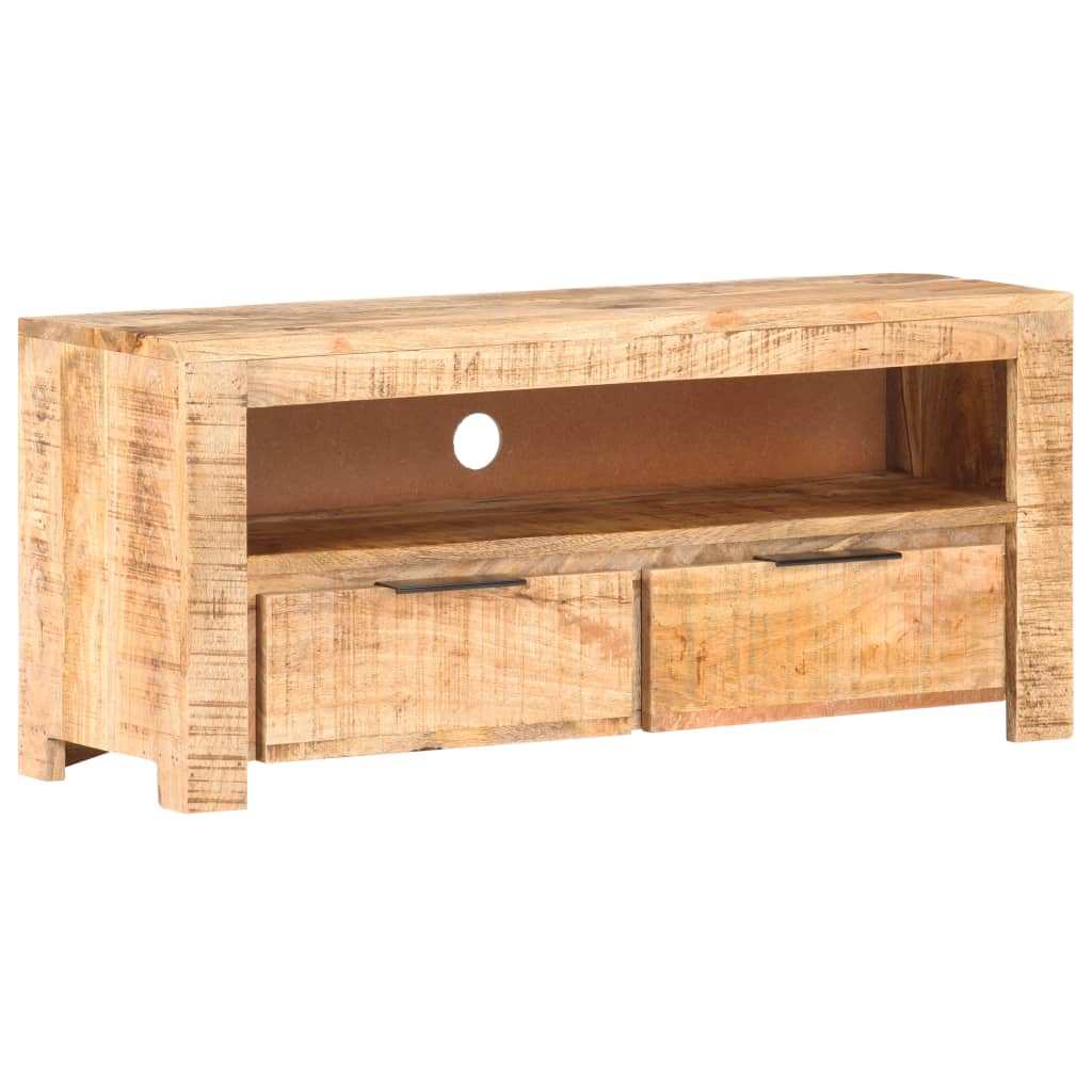 vidaXL TV Cabinet 90x30x40 cm Solid Rough Mango Wood