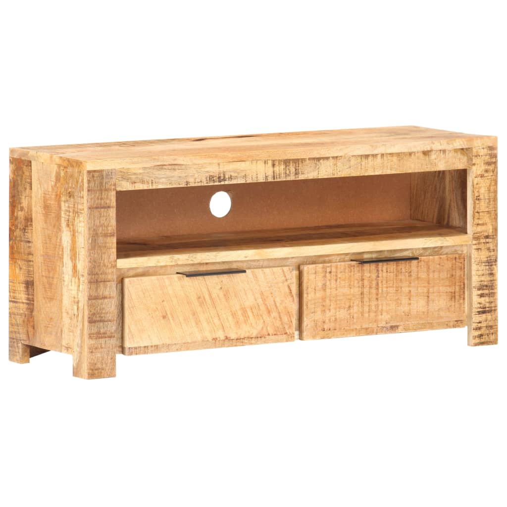 vidaXL TV Cabinet 90x30x40 cm Solid Rough Mango Wood