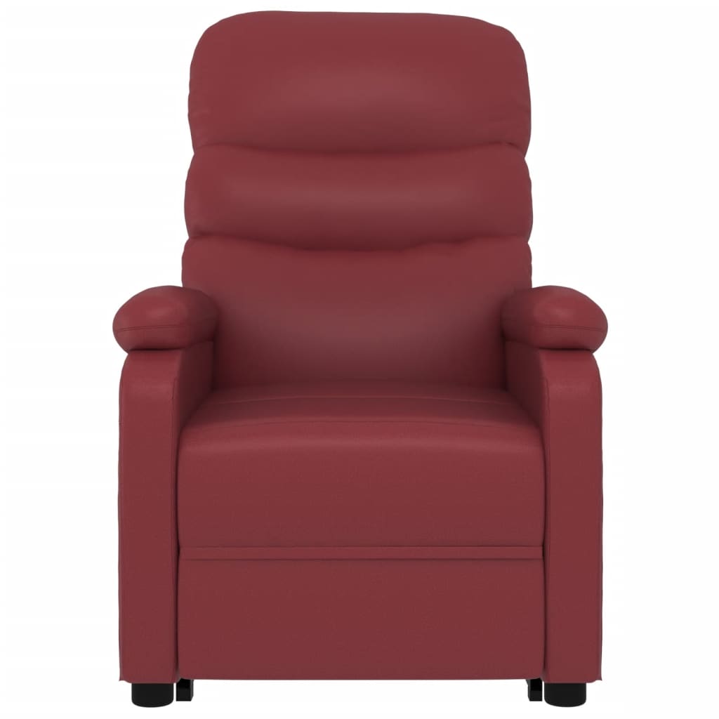 vidaXL Stand up Massage Chair Wine Red Faux Leather