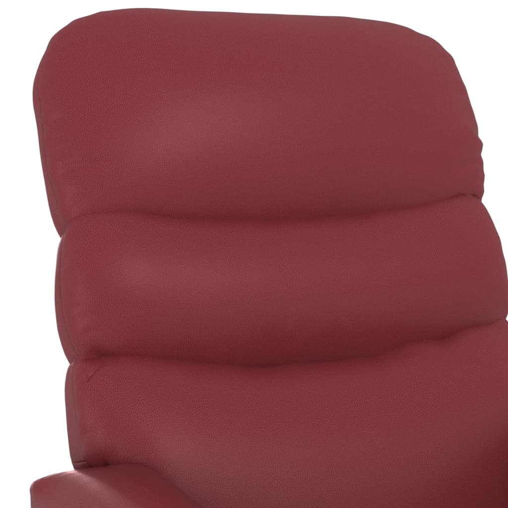 vidaXL Stand up Massage Chair Wine Red Faux Leather