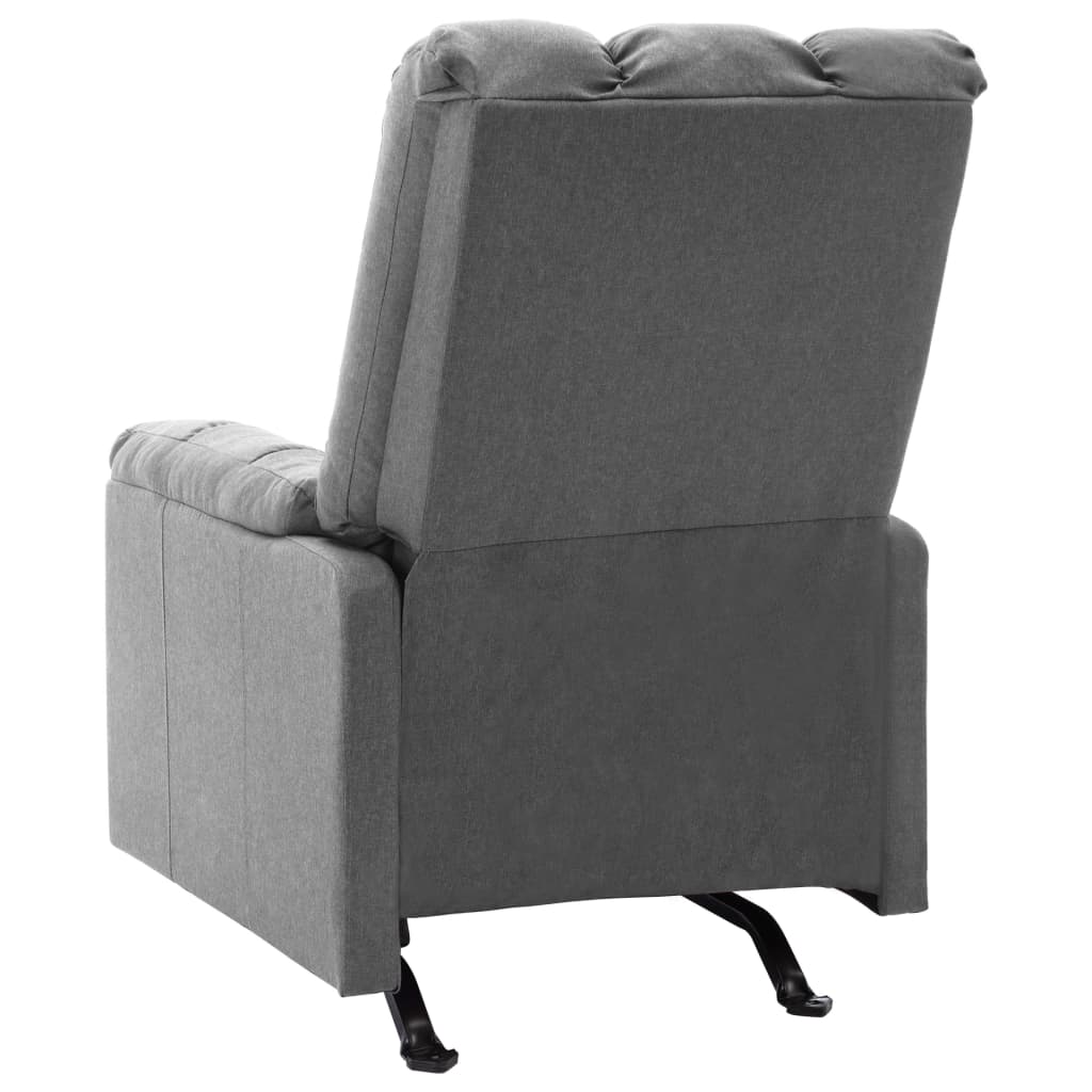 vidaXL Massage Reclining Chair Light Grey Fabric