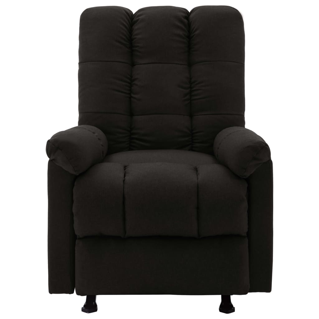 vidaXL Massage Reclining Chair Black Fabric