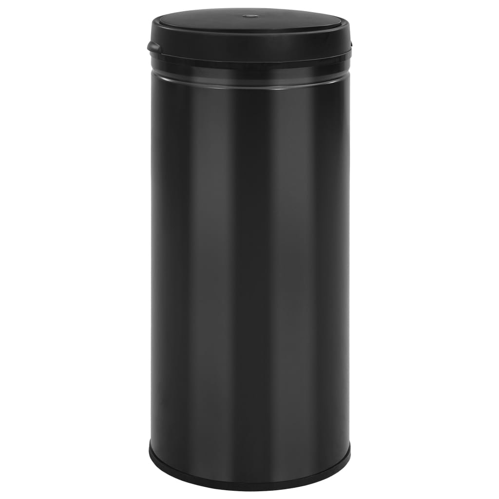 vidaXL Automatic Sensor Dustbin 80 L Carbon Steel Black