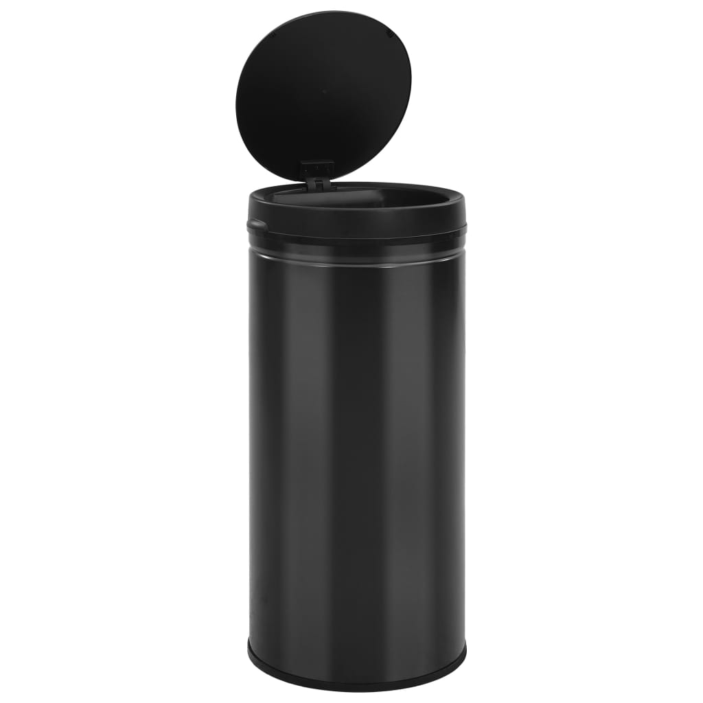 vidaXL Automatic Sensor Dustbin 80 L Carbon Steel Black