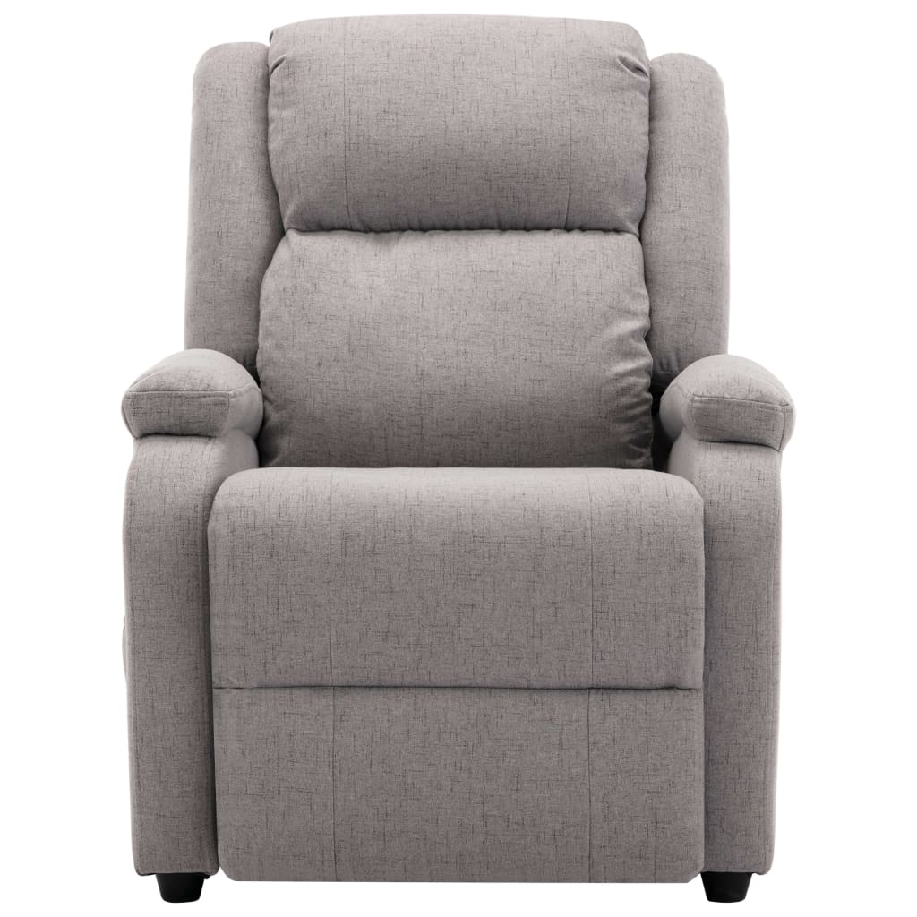 vidaXL Massage Chair Light Grey Fabric