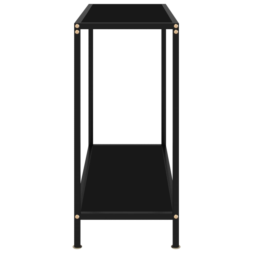 vidaXL Console Table Black 80x35x75 cm Tempered Glass