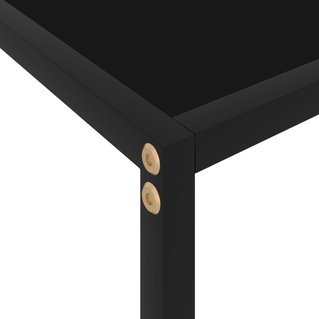 vidaXL Console Table Black 80x35x75 cm Tempered Glass