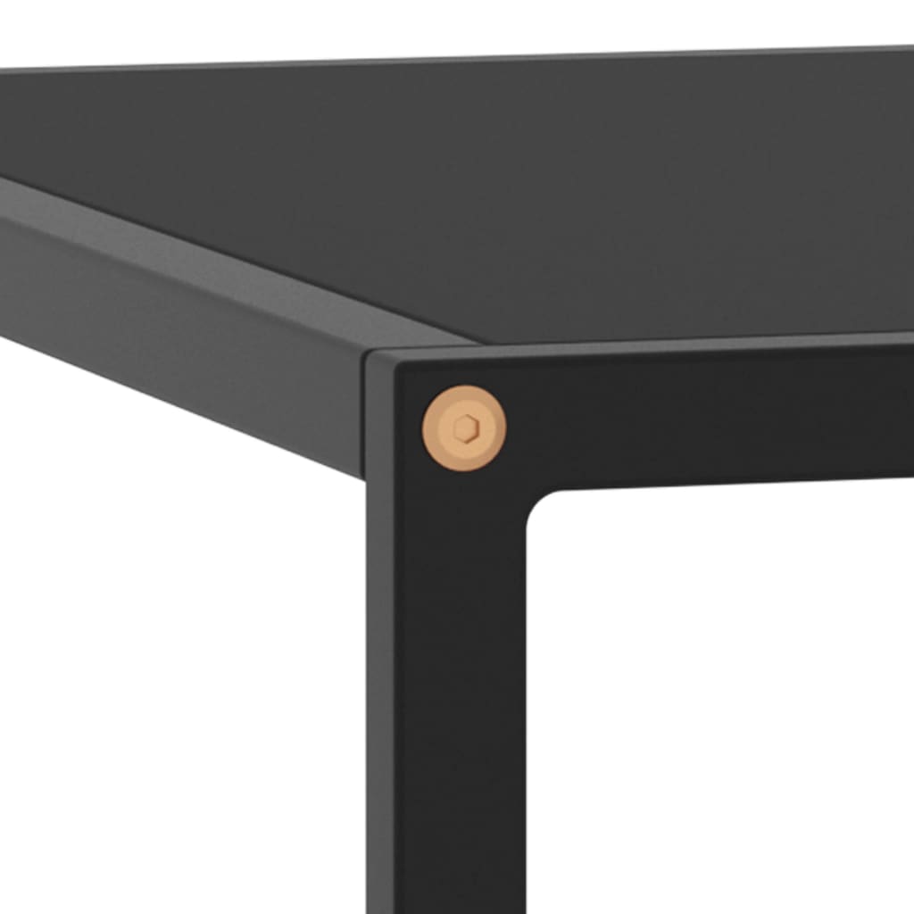 vidaXL Coffee Table Black with Black Glass 60x60x35 cm