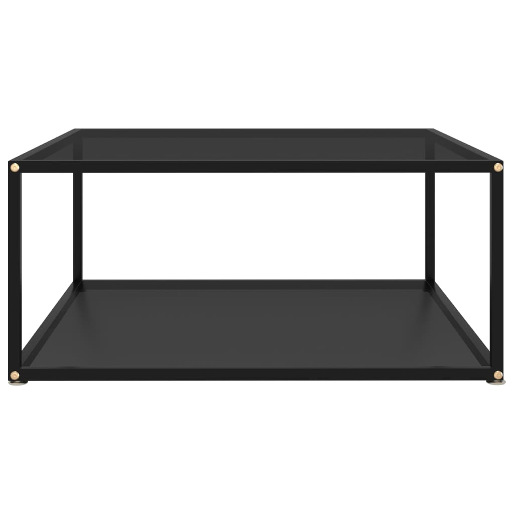 vidaXL Coffee Table Black 80x80x35 cm Tempered Glass