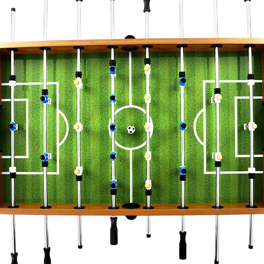 vidaXL Football Table Steel 60 kg 140x74.5x87.5 cm Light Brown and Black