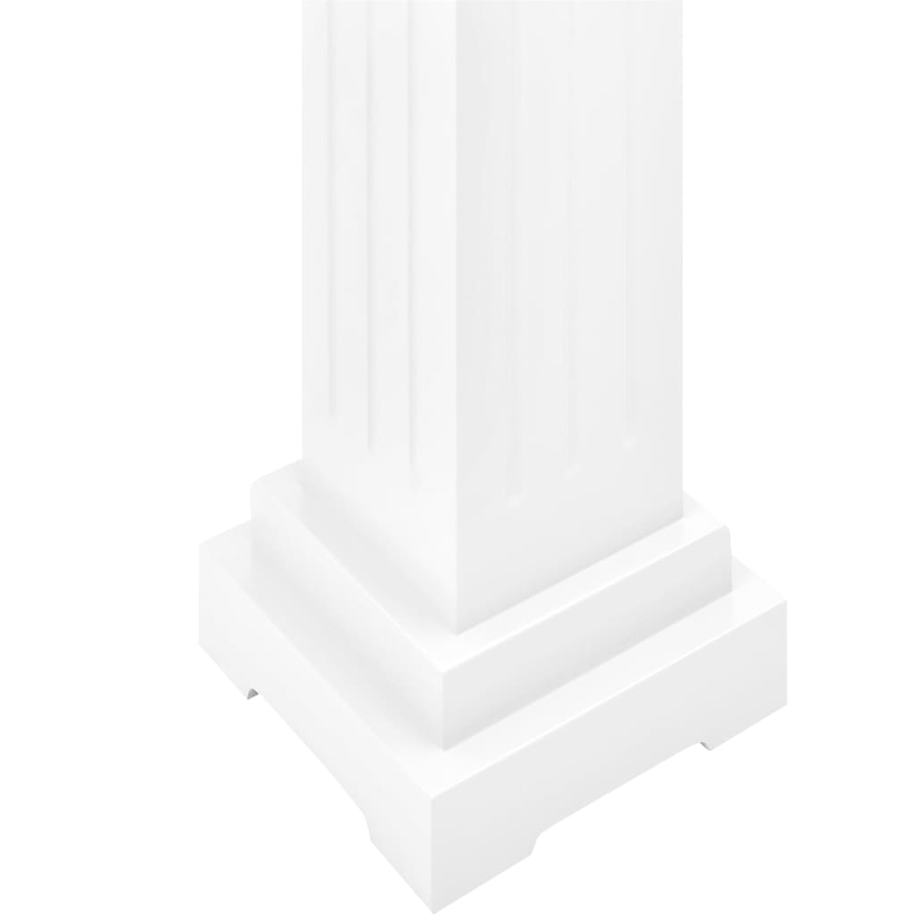 vidaXL Classic Square Pillar Plant Stand White 17x17x66 cm MDF