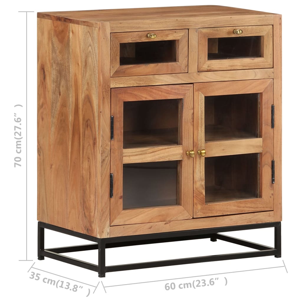 vidaXL Sideboard 60x35x70 cm Solid Acacia Wood