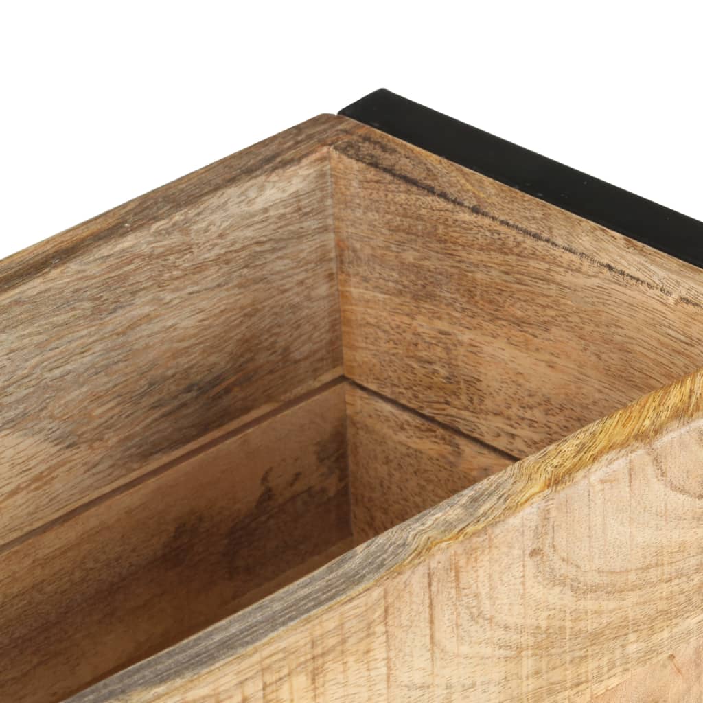 vidaXL Planter 60x20x68 cm Rough Mango Wood