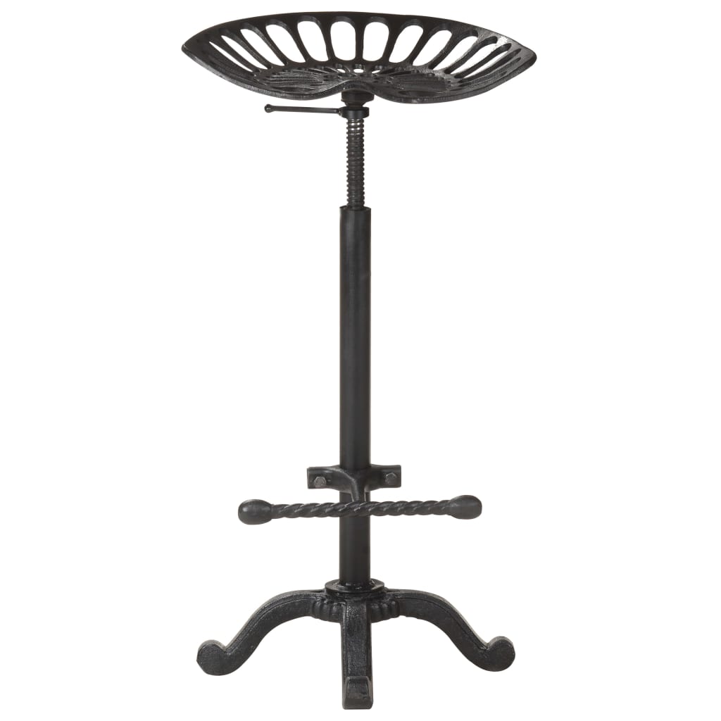 vidaXL Bar Stool Black Cast Iron