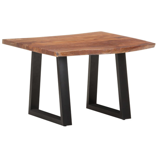 vidaXL Coffee Table with Live Edges 60x60x40 cm Solid Acacia Wood