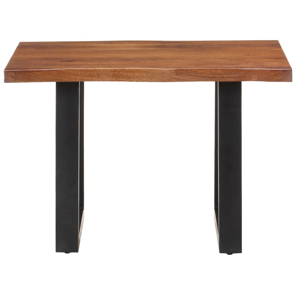 vidaXL Coffee Table with Live Edges 60x60x40 cm Solid Acacia Wood