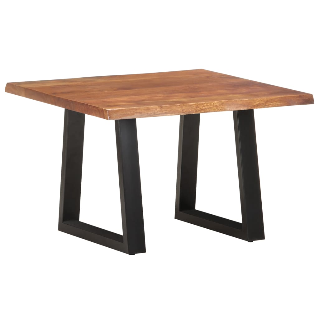 vidaXL Coffee Table with Live Edges 60x60x40 cm Solid Acacia Wood