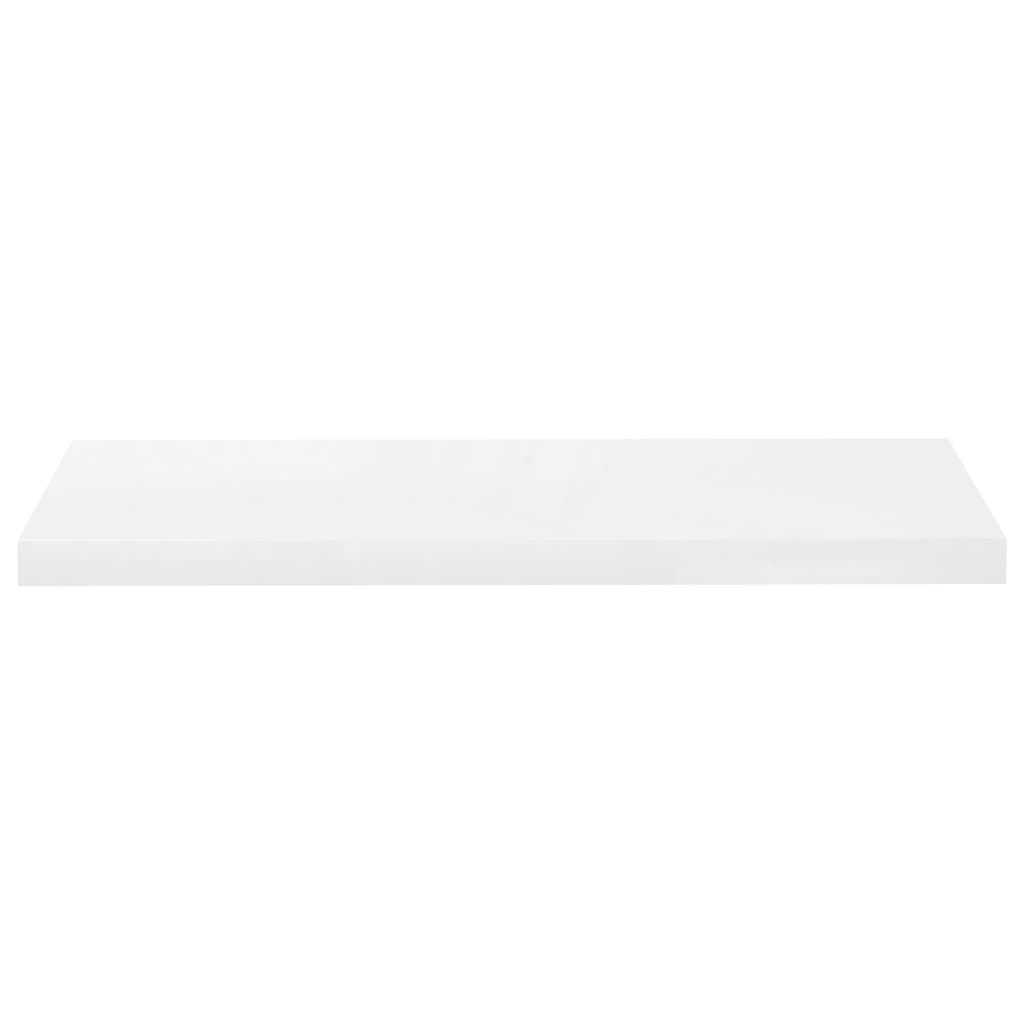 vidaXL Floating Wall Shelves 4 pcs High Gloss White 80x23.5x3.8 cm MDF