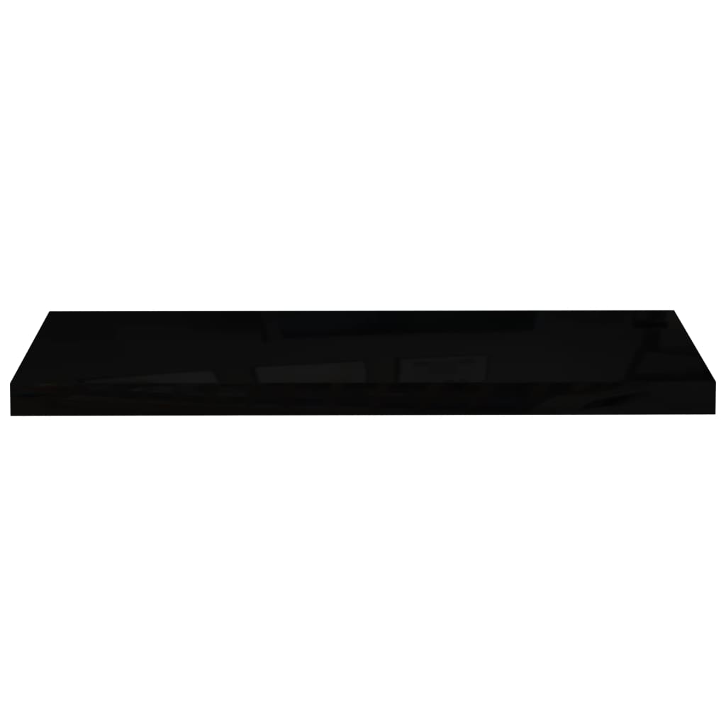 vidaXL Floating Wall Shelf High Gloss Black 80x23.5x3.8 cm MDF