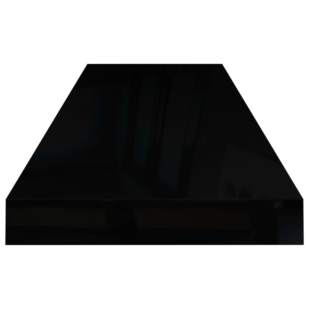 vidaXL Floating Wall Shelf High Gloss Black 80x23.5x3.8 cm MDF