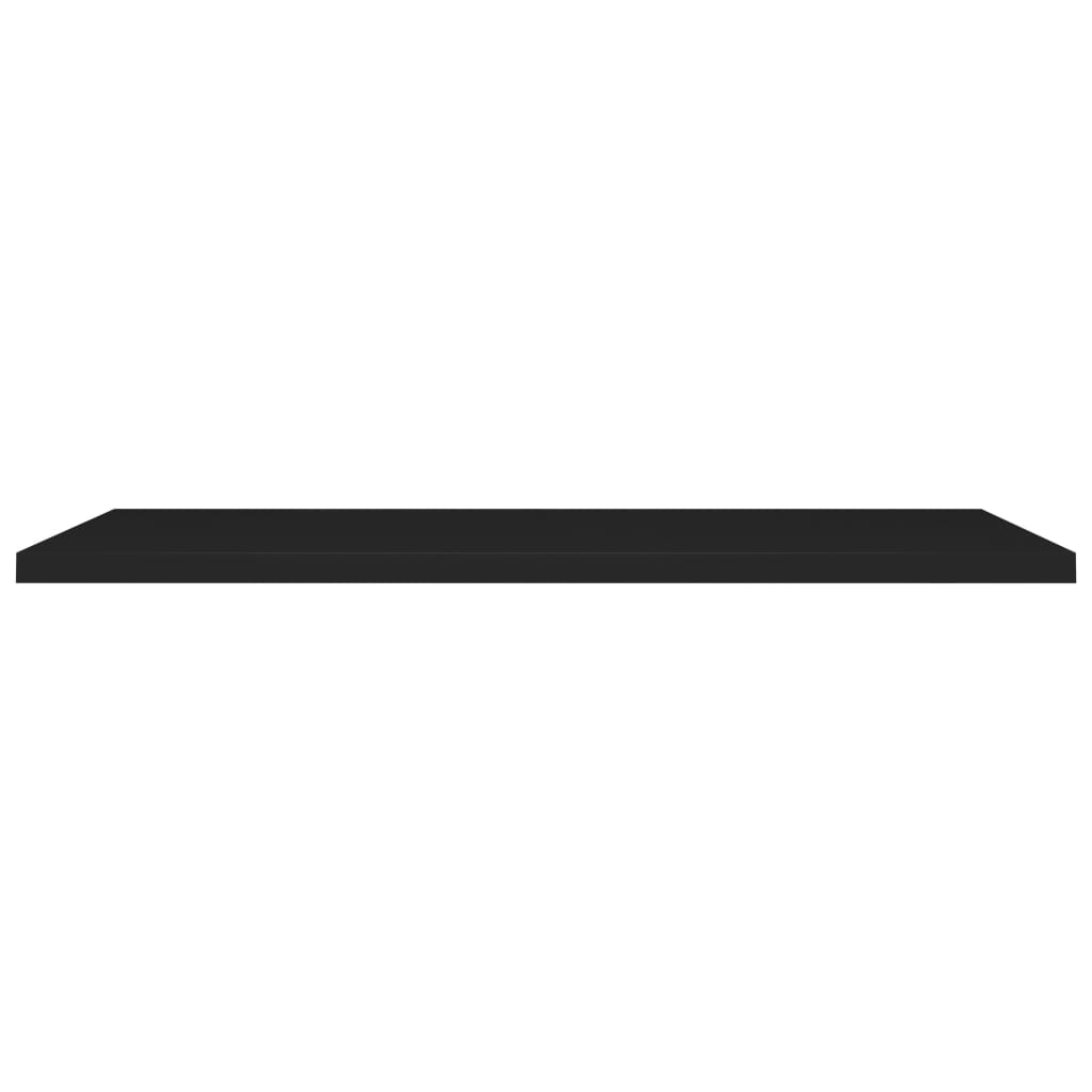 vidaXL Floating Wall Shelves 4 pcs Black 120x23.5x3.8 cm MDF