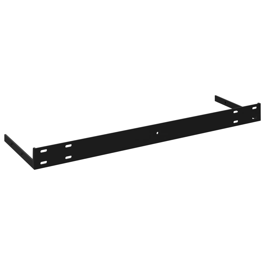 vidaXL Floating Wall Shelves 4 pcs Black 120x23.5x3.8 cm MDF