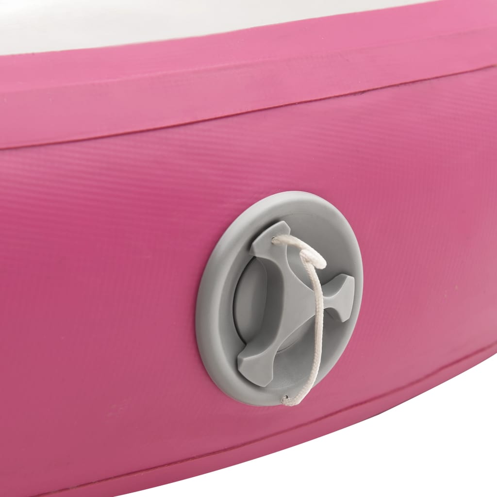 vidaXL Inflatable Gymnastic Mat with Pump 100x100x10 cm PVC Pink