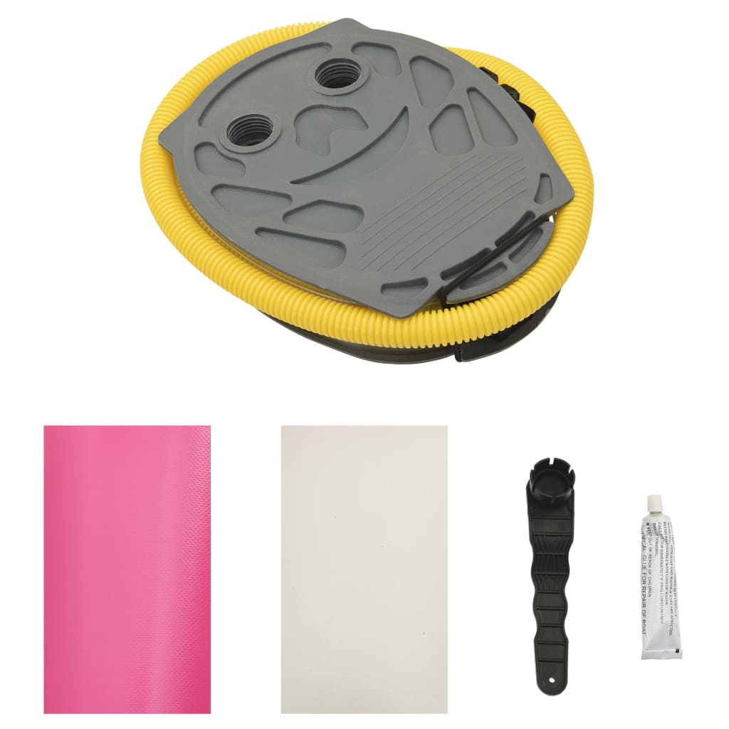 vidaXL Inflatable Gymnastic Roll with Pump 120x75 cm PVC Pink