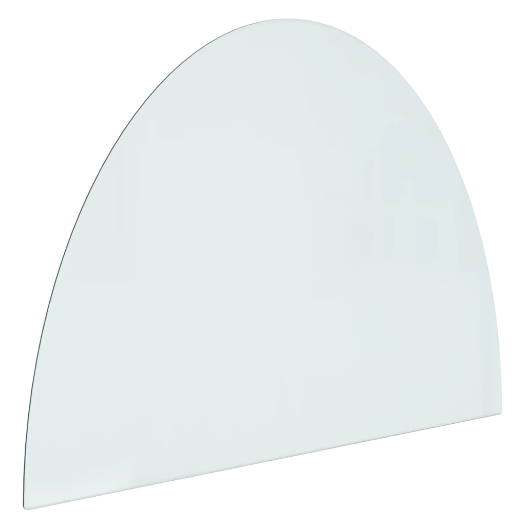 vidaXL Fireplace Glass Plate Half Round 800x600 mm